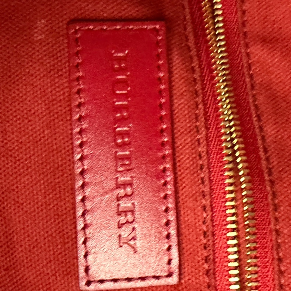 Burberry Red and Beige Checkered Wallet - Picture 4 of 6